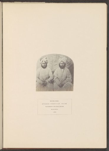 Portrait of two chiefs with turbans from the Mohmand tribe of Hazara, Khyber Pakhtunkhwa, Pakistan