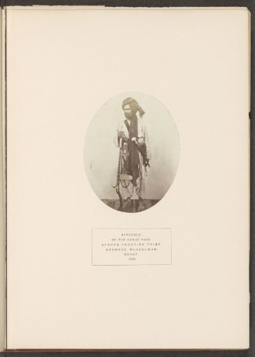 Portrait of an unknown man with a musket from the Afridi tribe of Kohat, Khyber Pakhtunkhwa, Pakistan