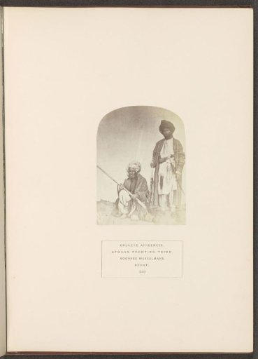 Portrait of two unknown men with muskets from the Afridi tribe of Kohat, Khyber Pakhtunkhwa, Pakistan