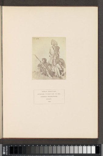 Portrait of three unknown men with weapons from the Khattak tribe of Kohat, Khyber Pakhtunkhwa, Pakistan