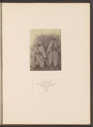 Portrait of two unknown men with muskets from the Storyani tribe of Kohat, Khyber Pakhtunkhwa, Pakistan