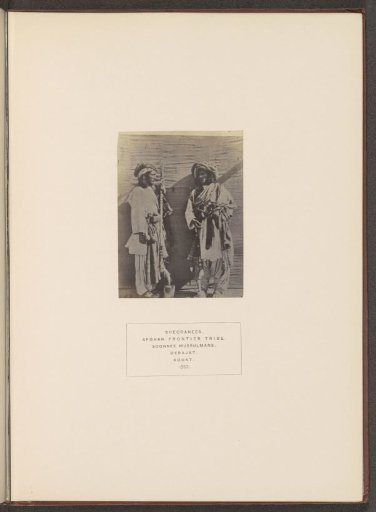 Portrait of two unknown men with muskets from the Sherani tribe of Kohat, Khyber Pakhtunkhwa, Pakistan