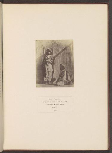Portrait of two unknown tribesmen with turbans from Kohat, Khyber Pakhtunkhwa, Pakistan