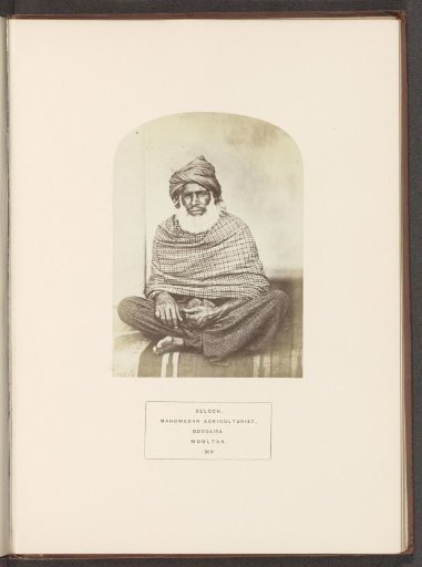 Portrait of an unknown man from the Baloch community of Multan, Punjab, Pakistan
