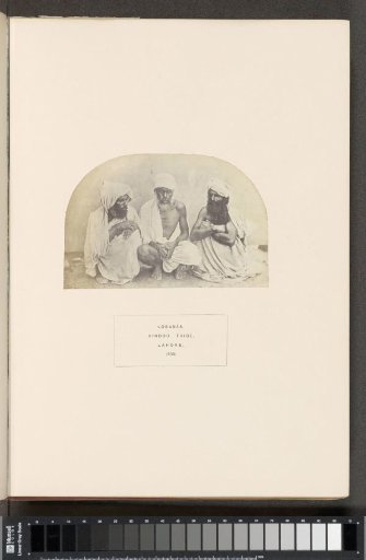 Portrait of three unknown men from the Labana tribe of Lahore, Punjab, Pakistan