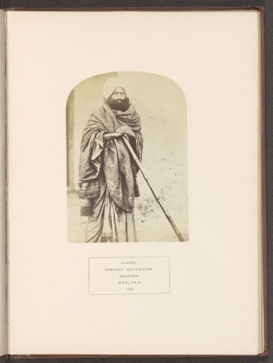 Portrait of an unknown man from the Kharal tribe of Multan, Punjab, Pakistan