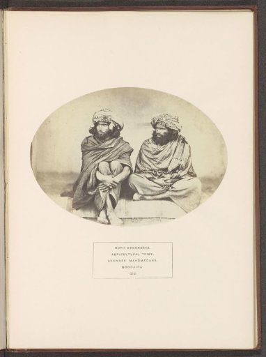 Portrait of two unknown agriculturists from the Dhund tribe of Multan, Punjab, Pakistan