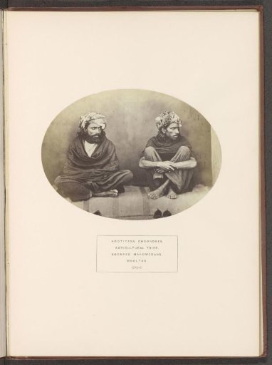 Portrait of two unknown agriculturists from the Dhund tribe of Multan, Punjab, Pakistan