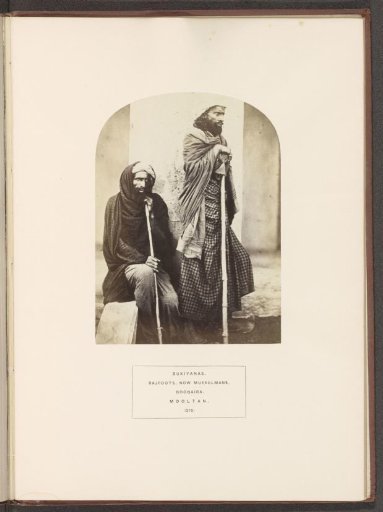 Portrait of two unknown men from the Bukiyana Rajput community of Multan, Punjab, Pakistan