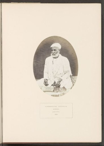 Portrait of an unknown Hindu priest from the Saraswat Brahmin community of Lahore, Punjab, Pakistan