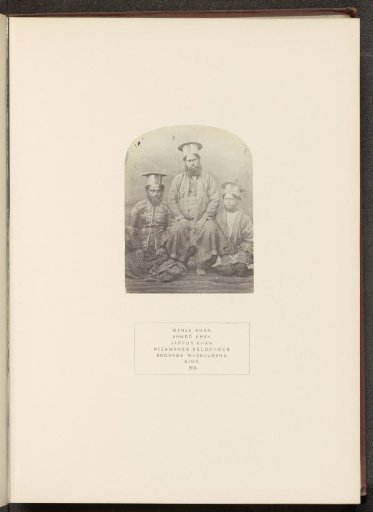 Portrait of Danja Khan, Ahmed Khan and Jaffur Khan, Sindh, Pakistan