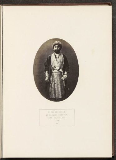Portrait of Mirza Ali Akbar, a nobleman of Persian descent, Sindh, Pakistan