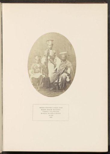Portrait of Mir Futteh Khan, Mir Eman Bukhsh and Mir Thora Khan, Sindh, Pakistan