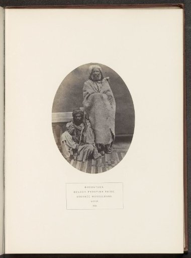 Portrait of two unknown men from the Bugti Baloch tribe in Sindh, Pakistan