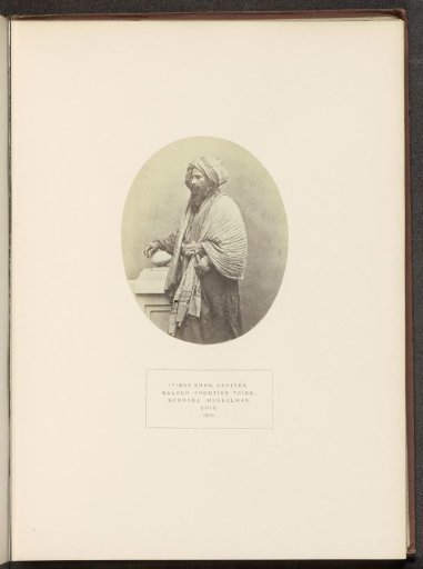 Portrait of Itibar Khan, a chief of the Kahiri Baloch tribe in Sindh, Pakistan