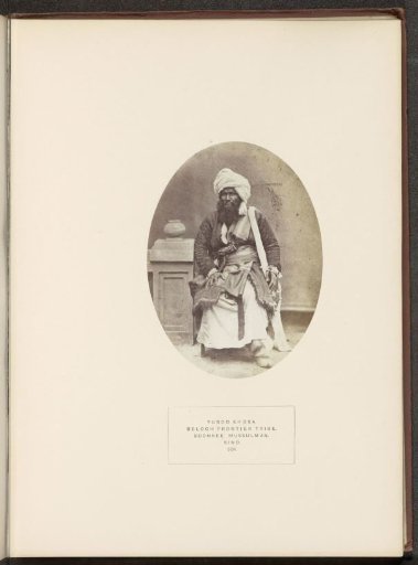 Portrait of Yuroo Khan, a man from the Khosa Baloch tribe in Sindh, Pakistan