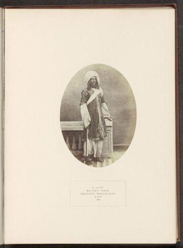 Portrait of an unknown man from the Jat community in Sindh, Pakistan