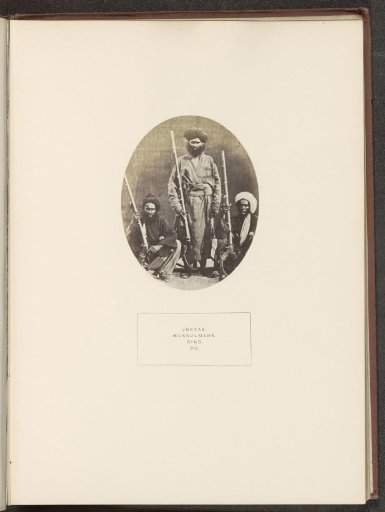 Portrait of three unknown men from the Jokhio Sindhi tribe in Sindh, Pakistan