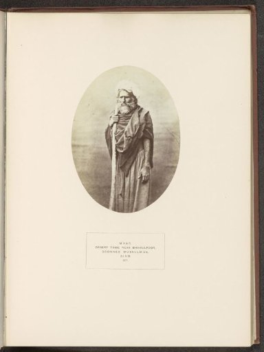Portrait of an unknown man from the Mahar Sindhi tribe in Sindh, Pakistan