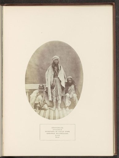 Portrait of three unknown men from the Brahui community of Kalat, Balochistan, Pakistan