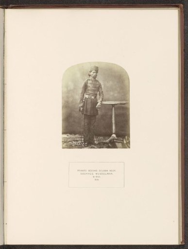 Portrait of a soldier in the second Baloch regiment, Sindh, Pakistan