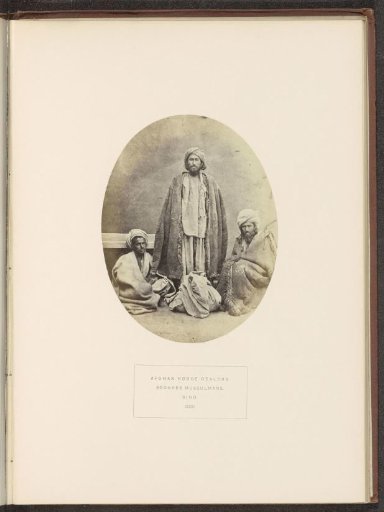 Portrait of three unknown Afghan horse dealers in Sindh, Pakistan