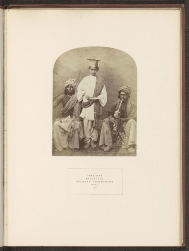Portrait of three minstrels in Sindh, Pakistan