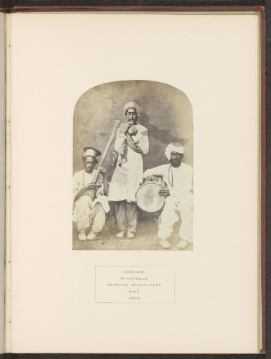 Portrait of three minstrels in Sindh, Pakistan