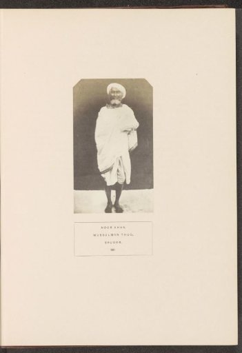 Portrait of Noor Khan, a thug who was imprisoned in Jabalpur, Madhya Pradesh, India