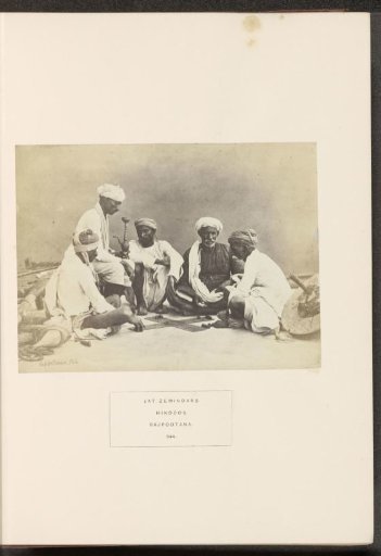 Portrat of five landowners (zamindars) from the Jat community, Rajasthan, India