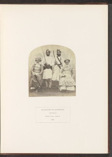 Portrait of four unknown Islamic men from Jaora, Madhya Pradesh, India