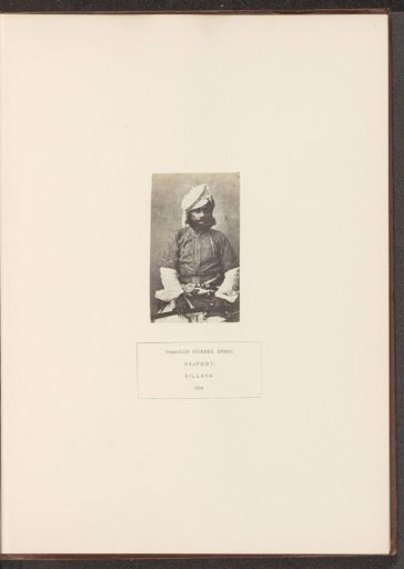 Portrait of Thakoor Hurree Singh, officer or baron from Sailana, Madhya Pradesh, India