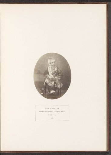 Portrait of Sekunder Begum, a queen of Bhopal, Madhya Pradesh, India