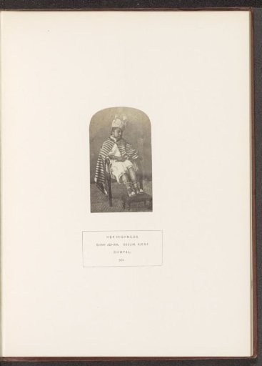 Portrait of Shah Jehan, the daughter of Sekunder Begum, a queen of Bhopal, Madhya Pradesh, India
