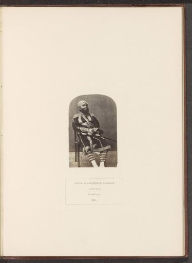 Portrait of Jumaloodeen Bahadur, a Nawab from Bhopal, Madhya Pradesh, India
