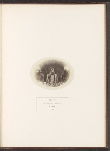 Portrait of three unknown men from the Gosain community of the former Berar in central India