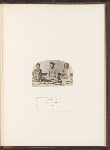 Portrait of three unknown men from the Bairagi community of the former Berar in central India