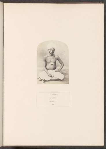 Portrait of an unknown man from the Lingayat community of Mysore, Karnataka, India