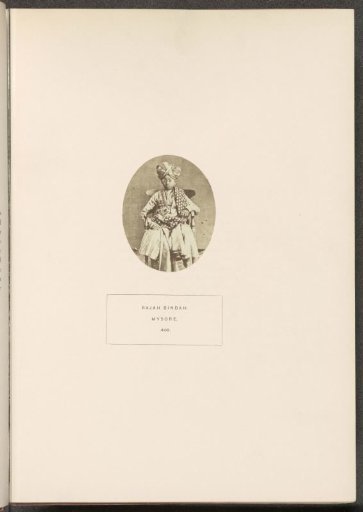 Portrait of an unknown boy from the military class in Mysore, Karnataka, India