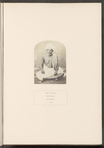 Portrait of an unknown priest from the Vaishnav Brahmin community of Mysore, Karnataka, India