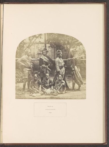 Portrait of seven unknown Bugis in Singapore
