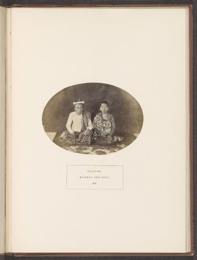 Portrait of a man and woman from the Mon tribe of Myanmar