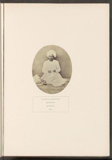Portrait of an unknown priest from the Smarta Brahmin community of Mysore, Karnataka, India