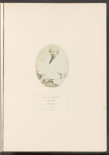 Portrait of an unknown priest from the Smarta Brahmin community of Mysore, Karnataka, India