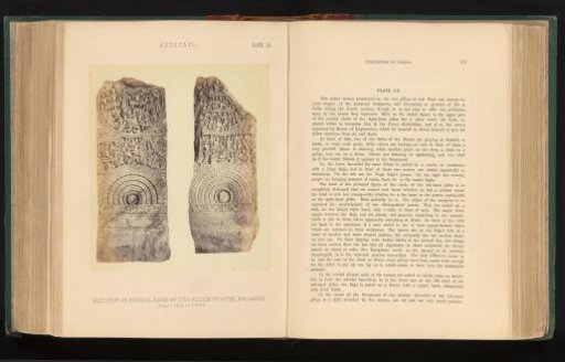 Fragments of two pillars, Amaravati, Andhra Pradesh, India