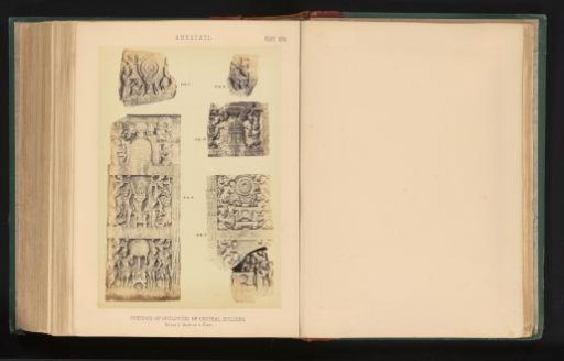 Fragments of sculptures, Amaravati, Andhra Pradesh, India