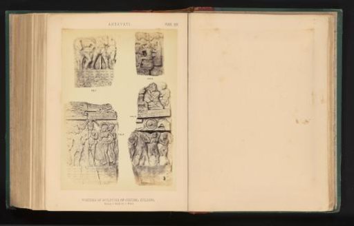 Fragments of sculptures, Amaravati, Andhra Pradesh, India