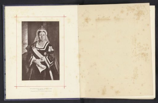 Photographic reproduction of a portrait of Queen Victoria