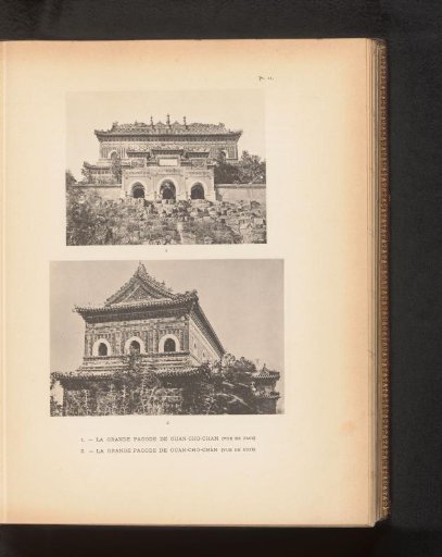 Front view of the great pagoda of Ouan-cho-chan, Side view of the great pagoda of Ouan-cho-chan
