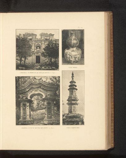 View of a Section of the Ruins of the Summer Palace, Ming Vase, Arch at the Summer Palace and View of a Tower